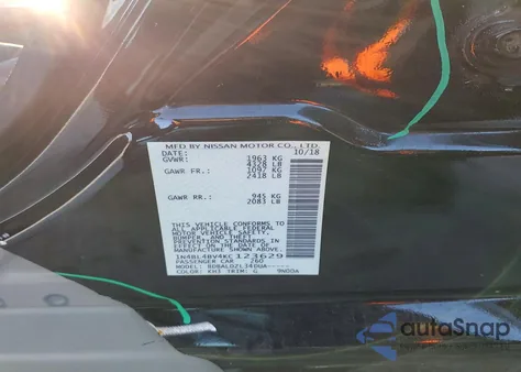 2019 Nissan Altima S z USA, uszkodzony, nr VIN 1N4BL4BV4KC123629